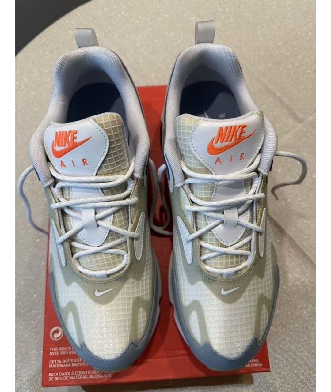 NIKE Белые текстильные низкие кроссовки / кеды, фото 2