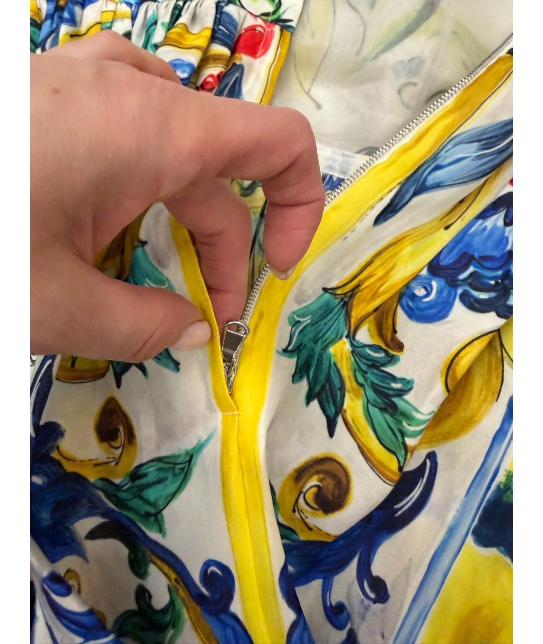 DOLCE&GABBANA Мульти шелковое коктейльное платье, фото 2