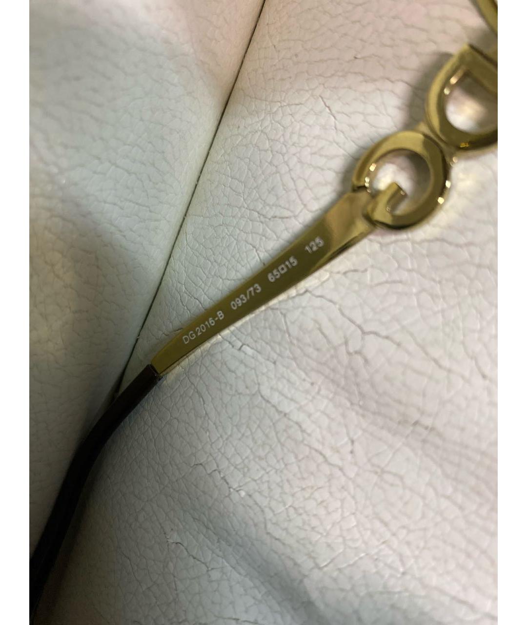 DOLCE&GABBANA Золотые металлические солнцезащитные очки, фото 5