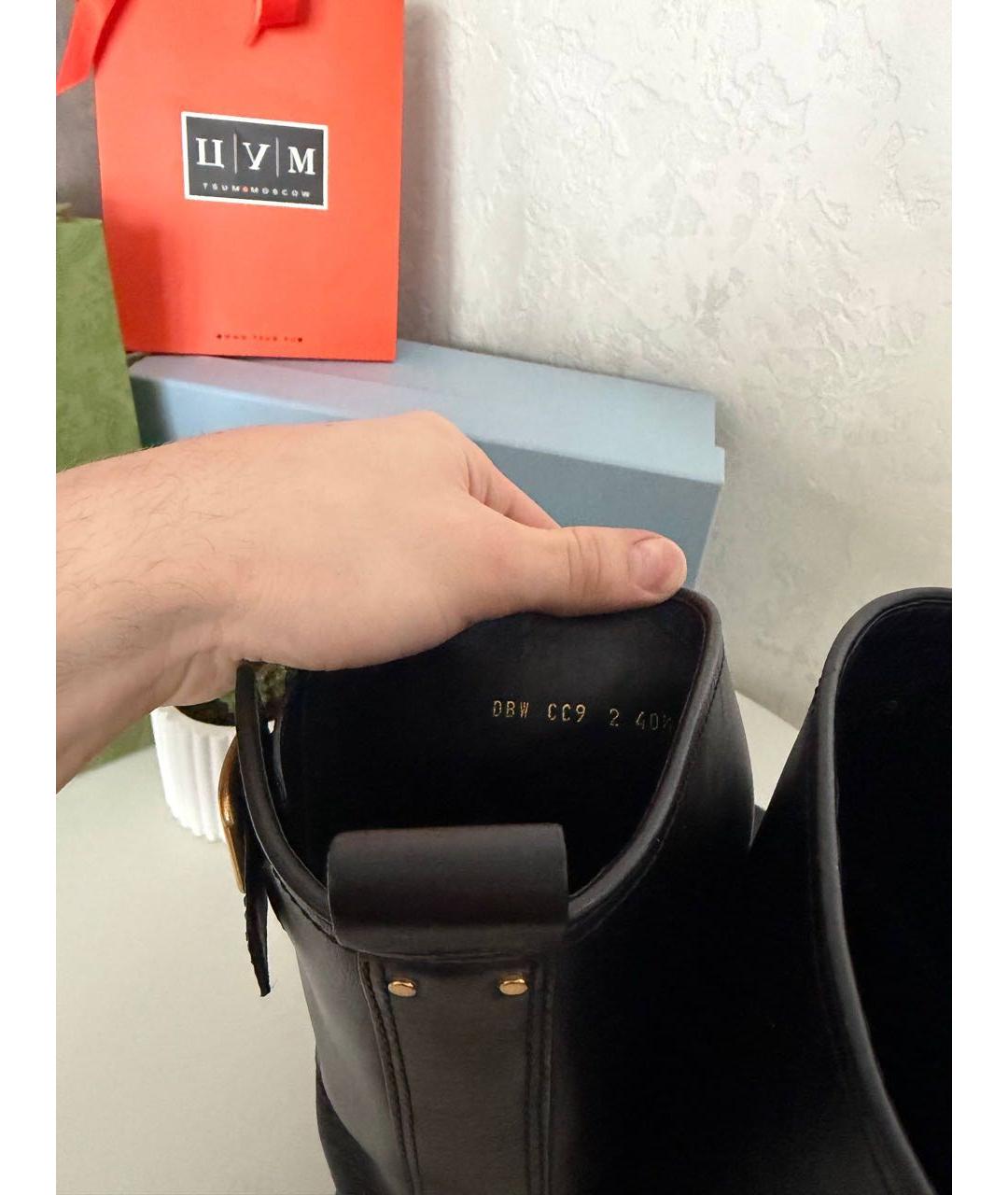 VALENTINO Черные кожаные ботинки, фото 6