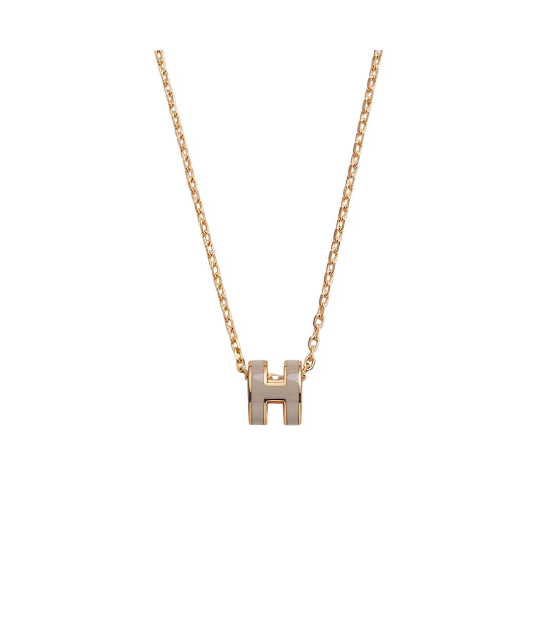 HERMES Серое металлическое колье, фото 1