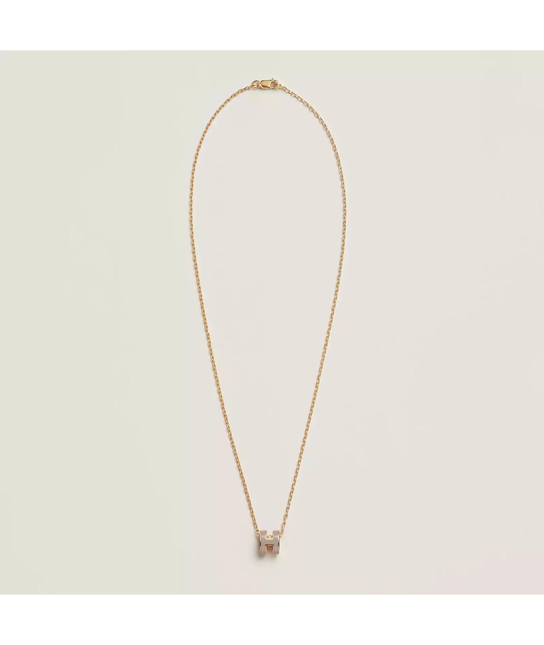 HERMES Серое металлическое колье, фото 3