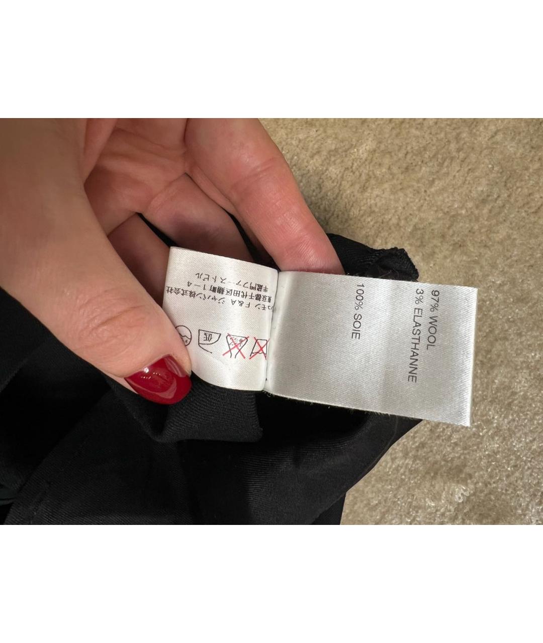 CHLOE Черные шерстяные брюки узкие, фото 5