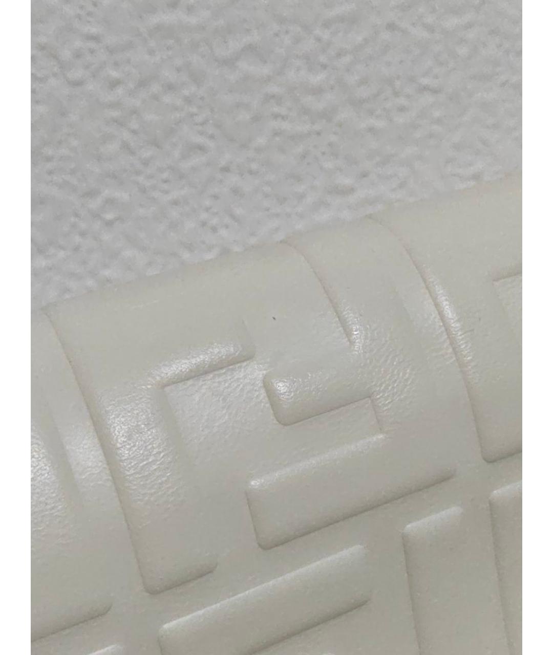 FENDI Белая кожаная сумка через плечо, фото 8