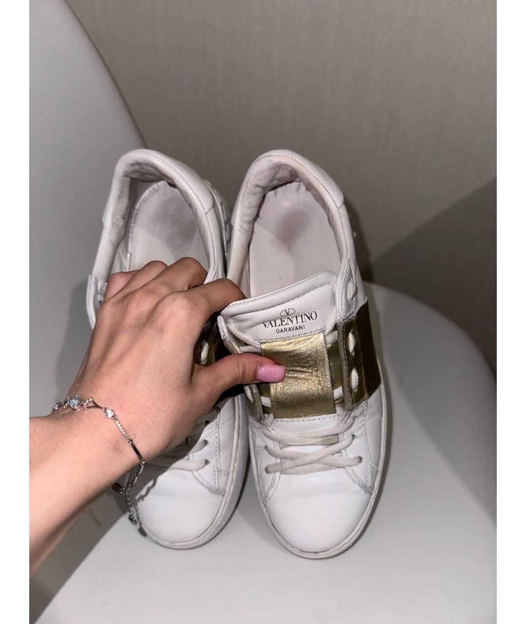 VALENTINO Белые кожаные кеды, фото 4
