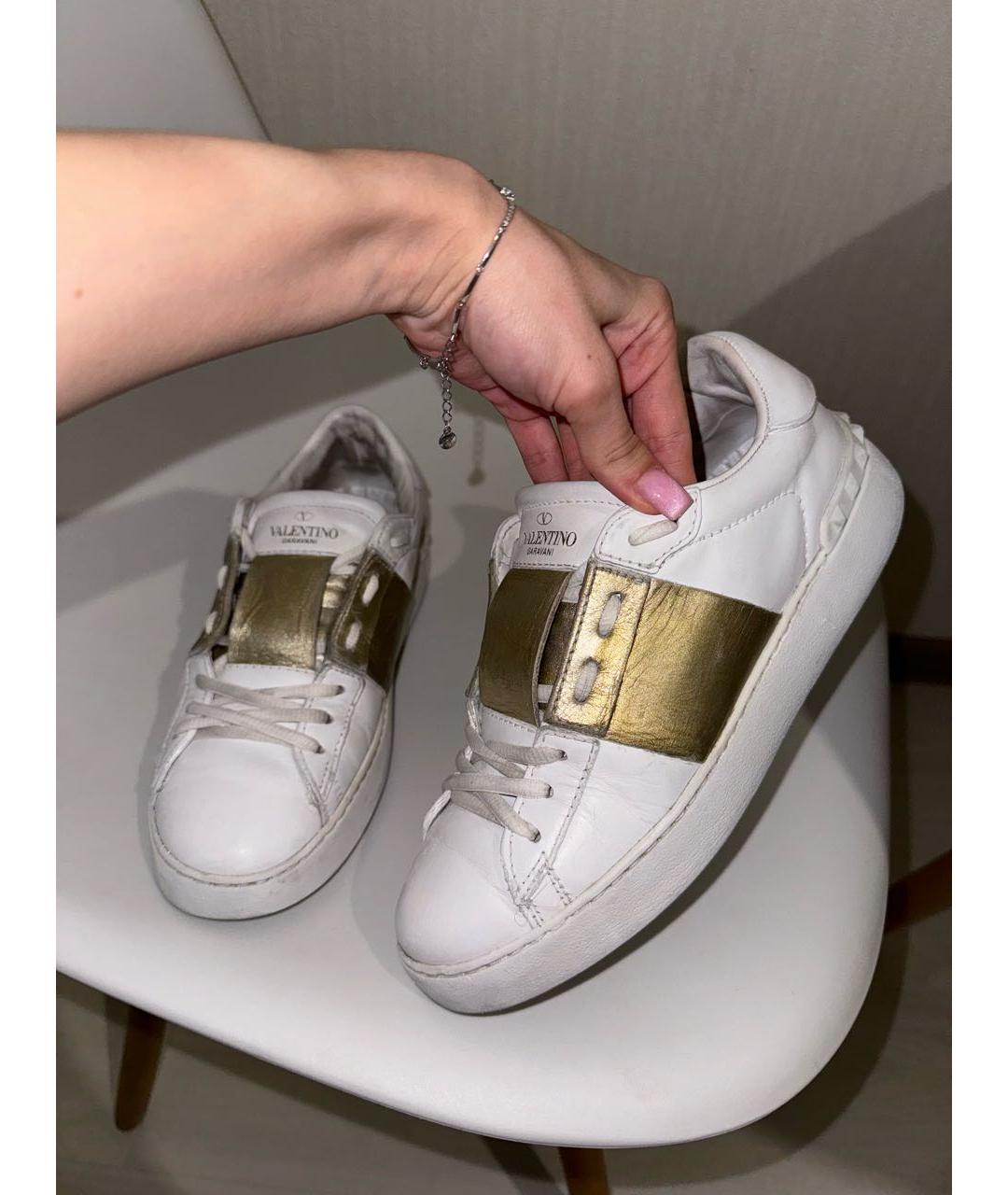 VALENTINO Белые кожаные кеды, фото 3