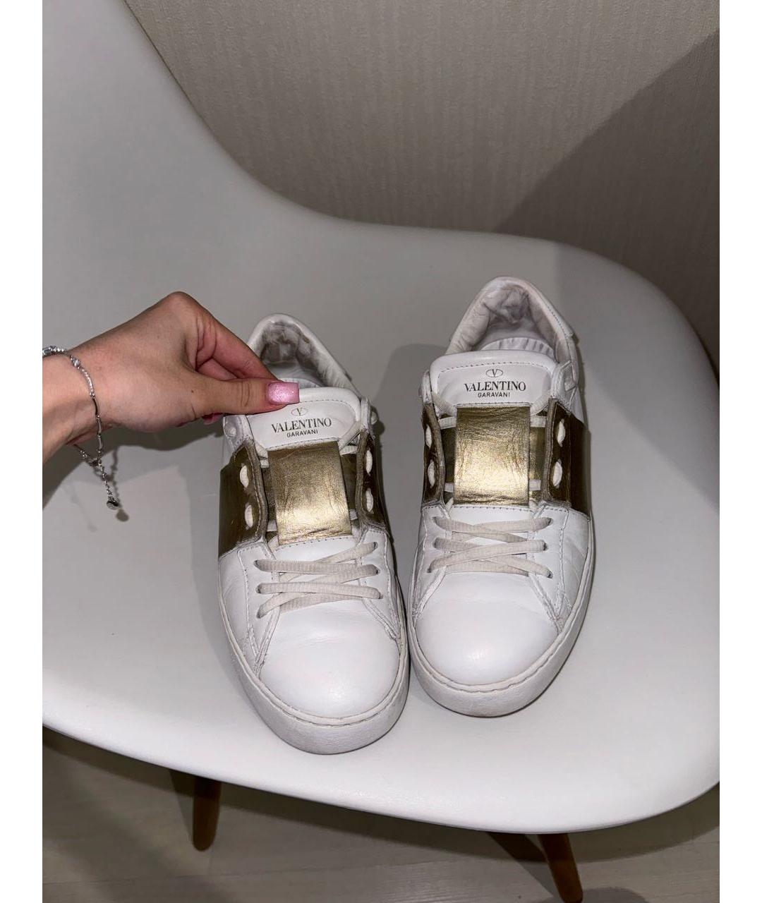 VALENTINO Белые кожаные кеды, фото 2