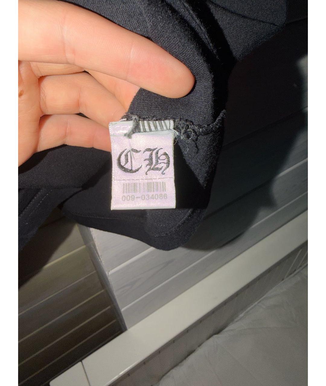 CHROME HEARTS Черная хлопковая футболка, фото 5