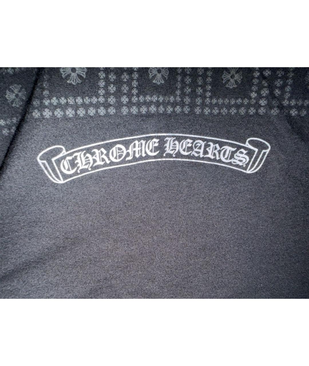 CHROME HEARTS Черная хлопковая футболка, фото 3