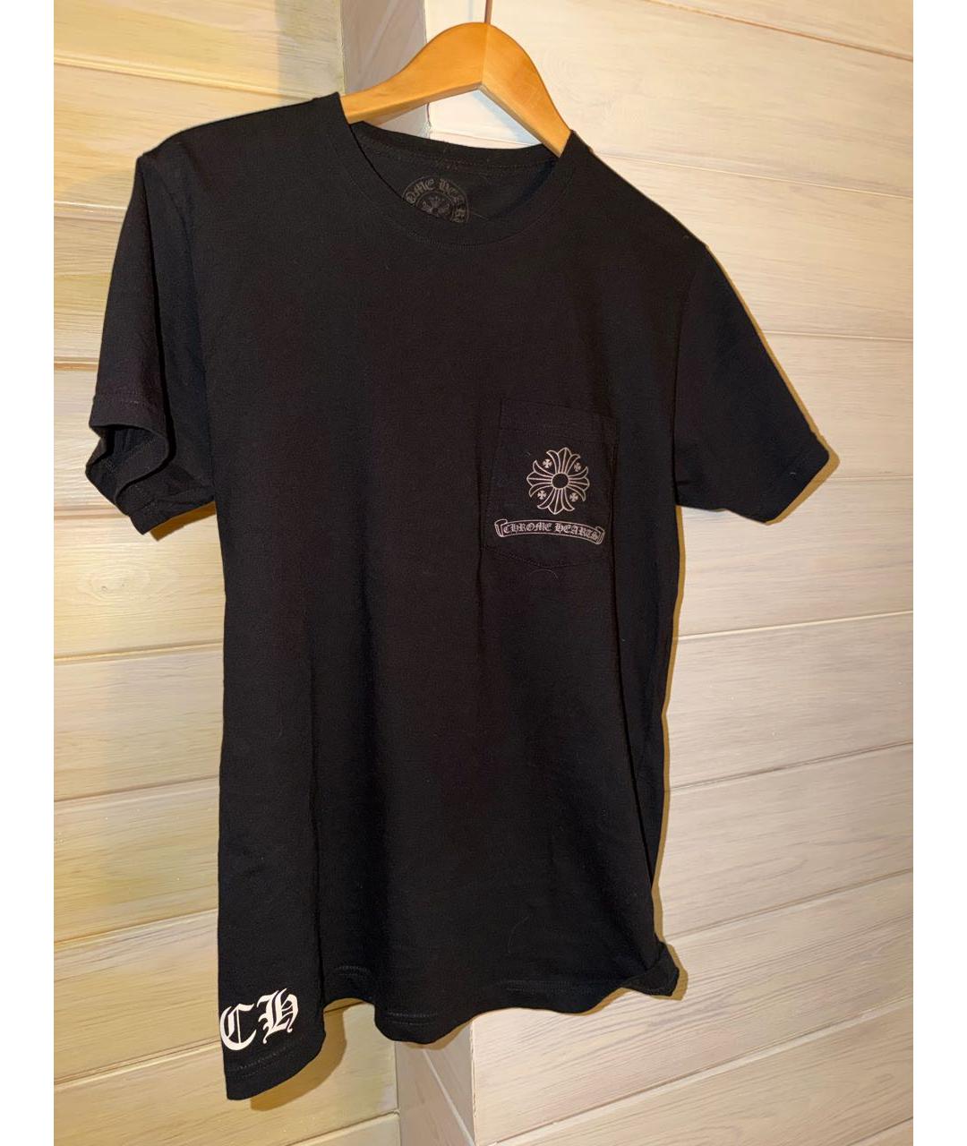 CHROME HEARTS Черная хлопковая футболка, фото 6