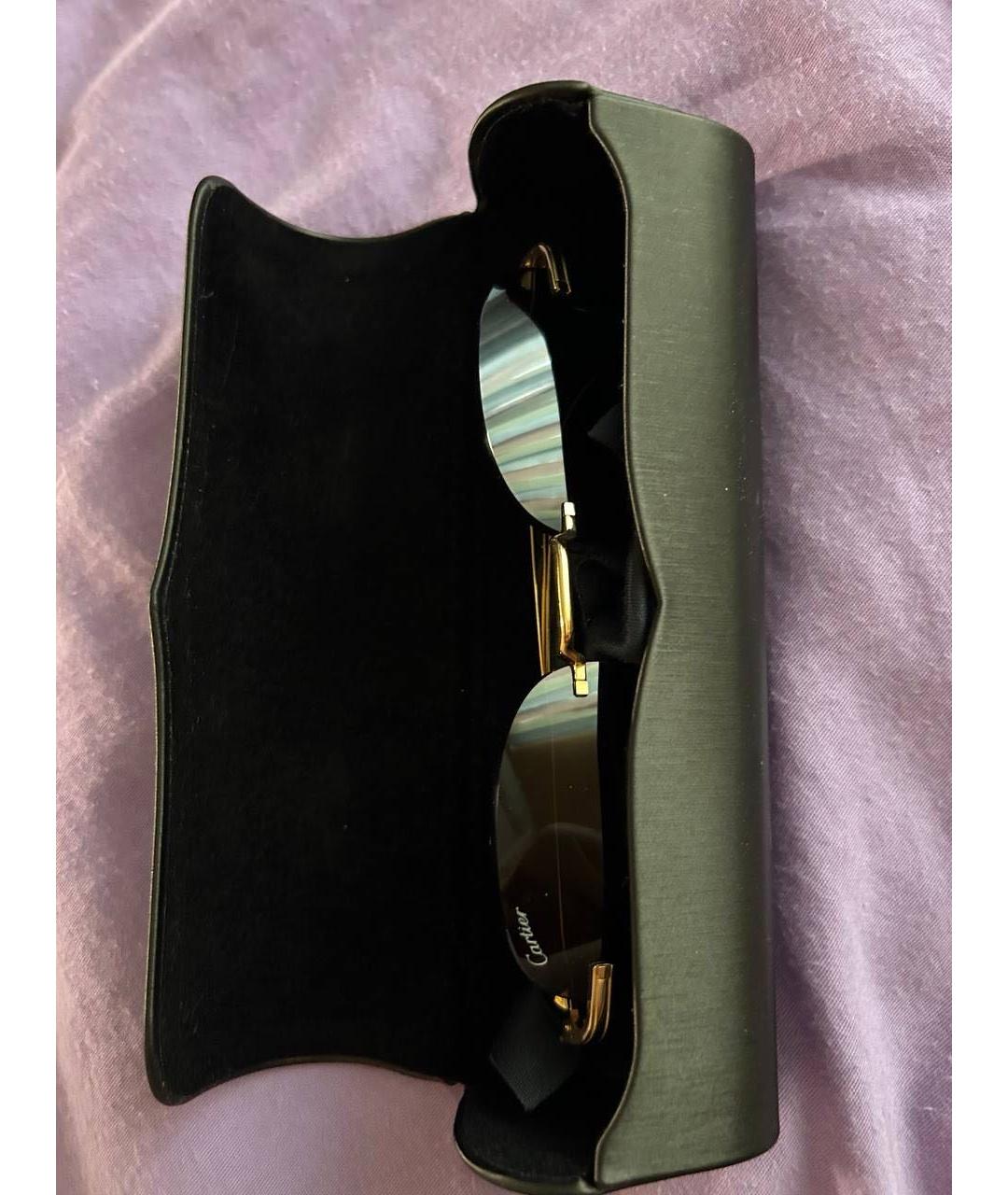 CARTIER Золотые металлические солнцезащитные очки, фото 5