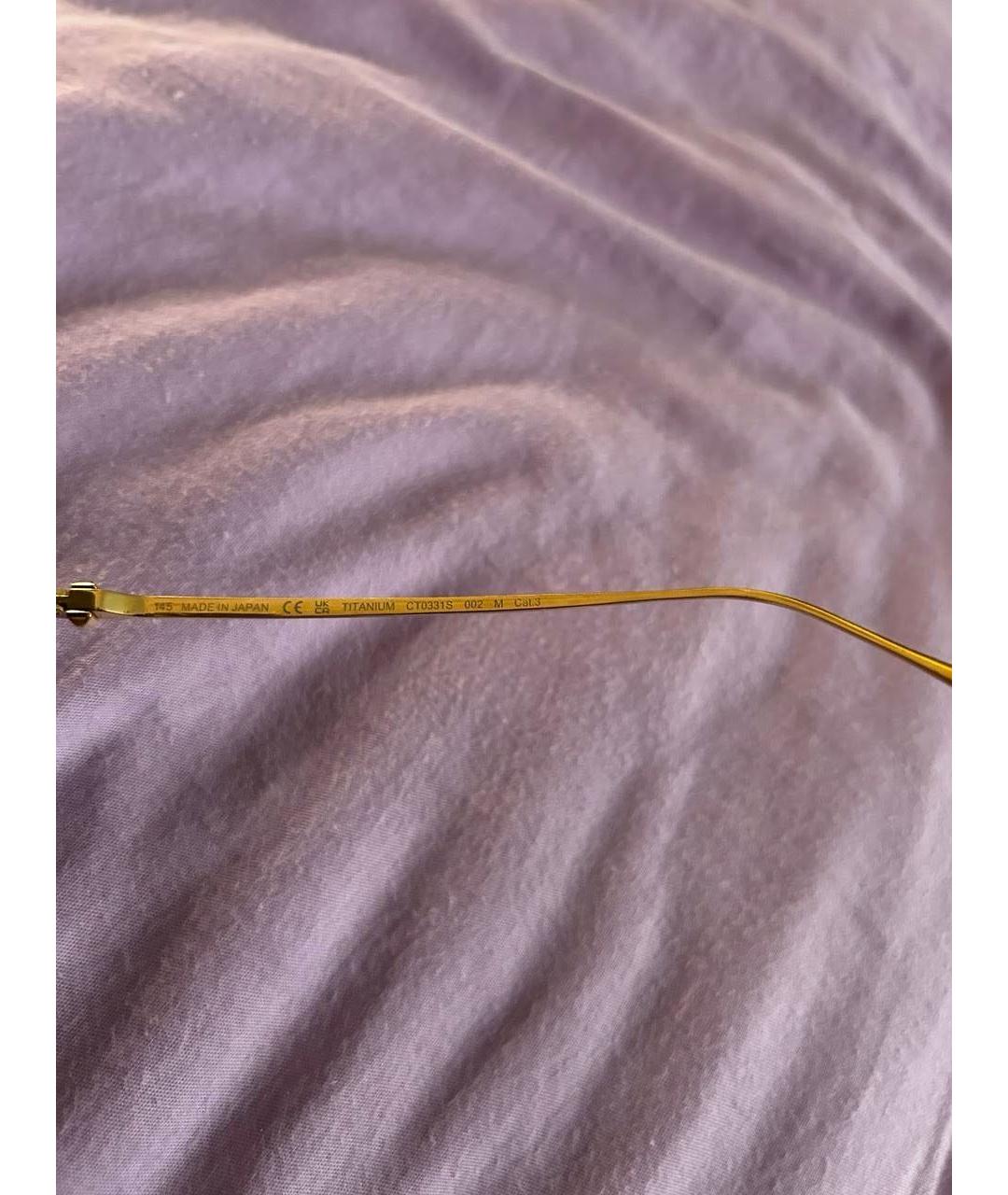 CARTIER Золотые металлические солнцезащитные очки, фото 4