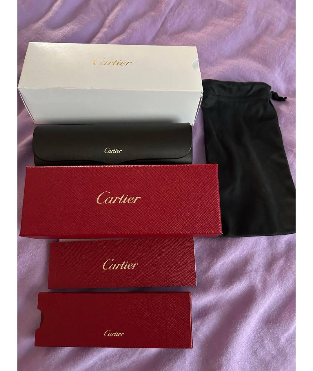 CARTIER Золотые металлические солнцезащитные очки, фото 7