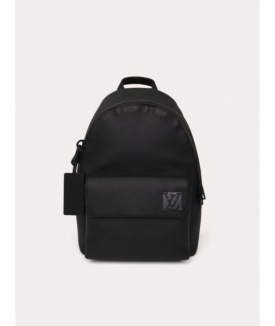 LOUIS VUITTON Черный кожаный рюкзак, фото 6