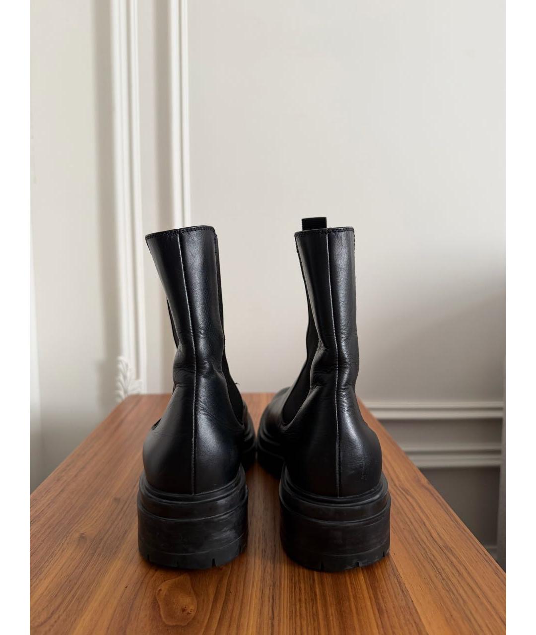 GIANVITO ROSSI Черные кожаные полусапоги, фото 4