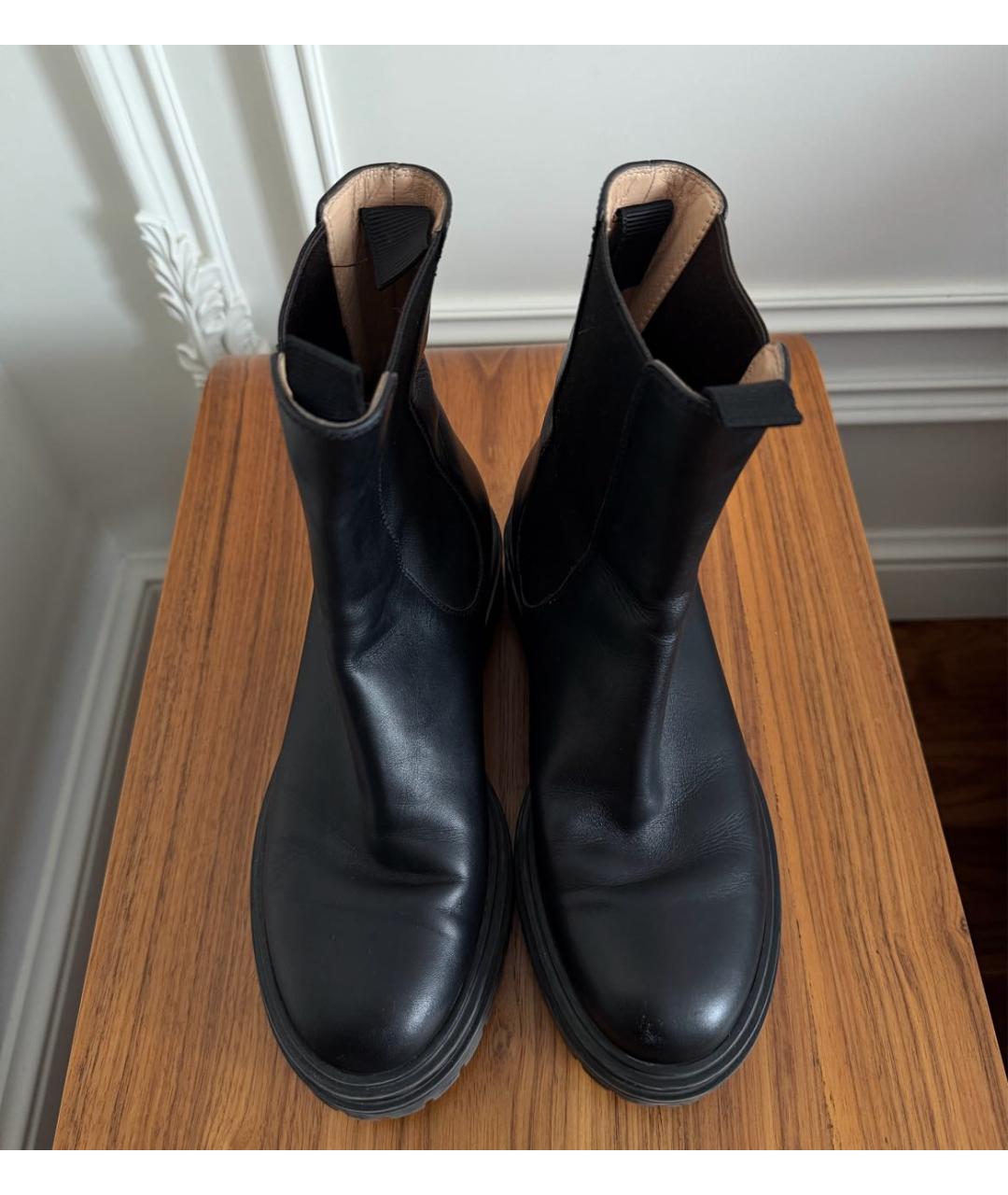 GIANVITO ROSSI Черные кожаные полусапоги, фото 2