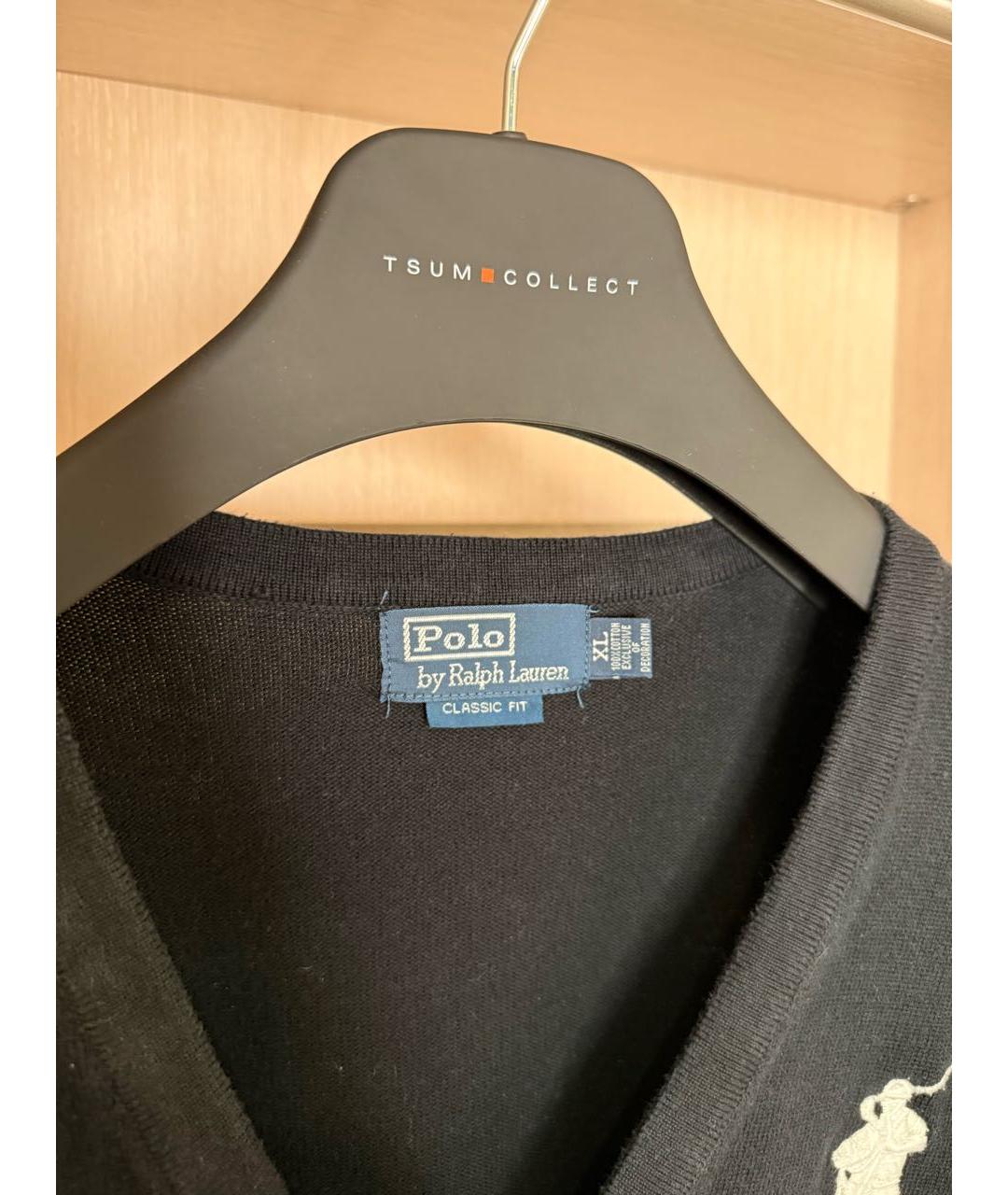 POLO RALPH LAUREN Черный хлопковый джемпер / свитер, фото 4