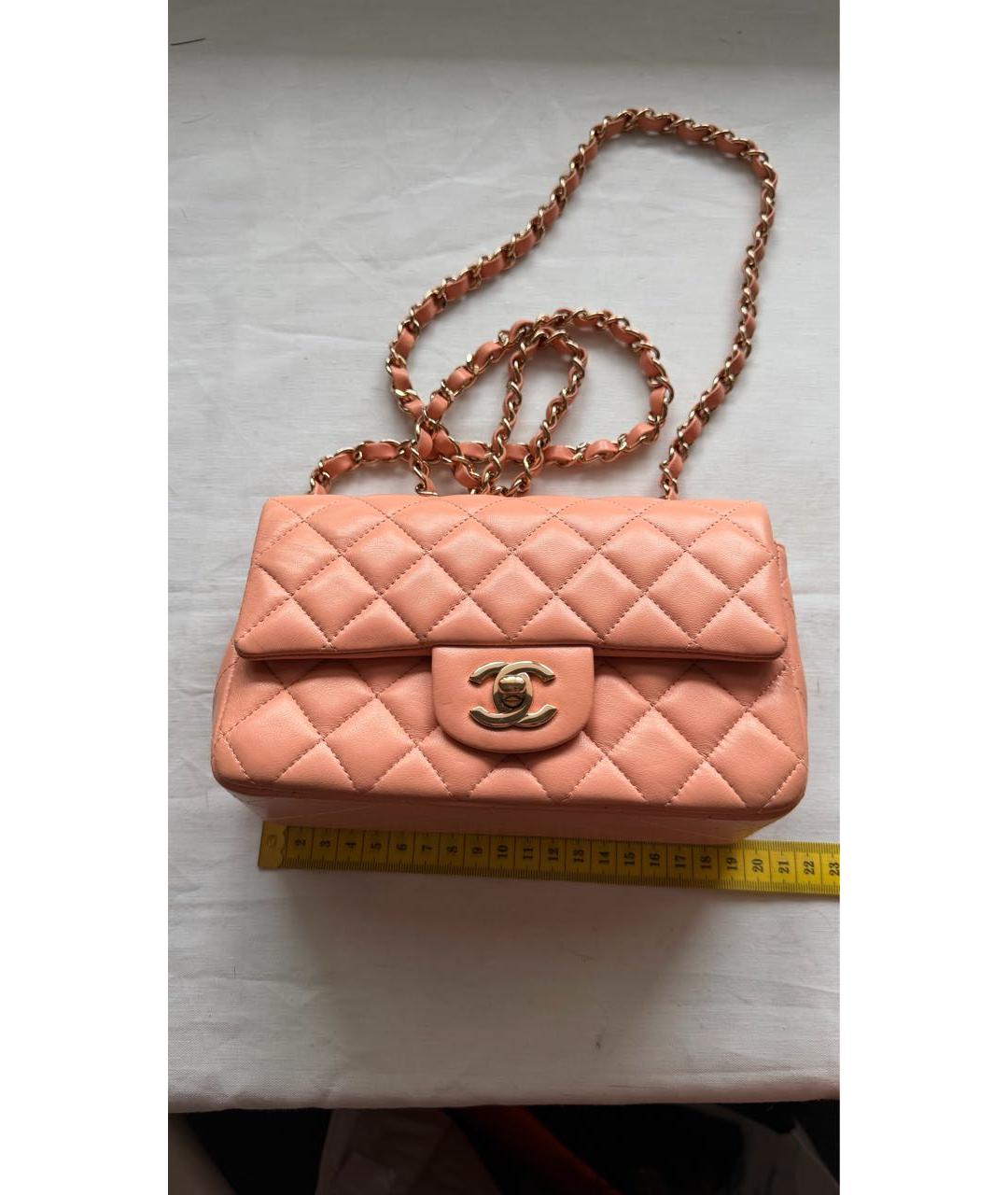 CHANEL Розовая кожаная сумка через плечо, фото 2