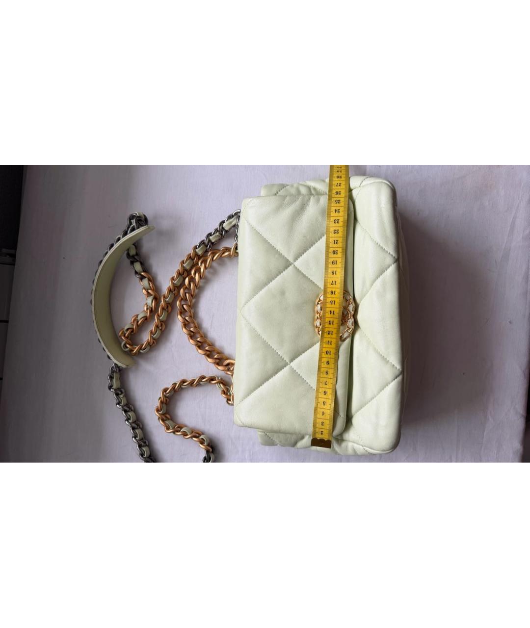 CHANEL Салатовая кожаная сумка через плечо, фото 4