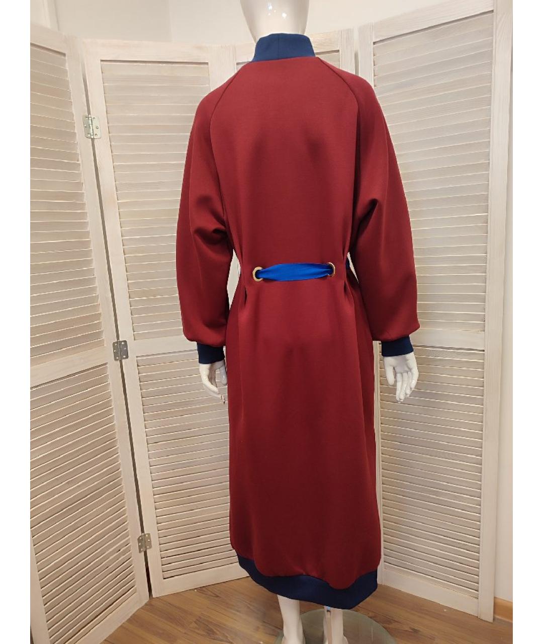 ROKSANDA Бордовое полиэстеровое повседневное платье, фото 2