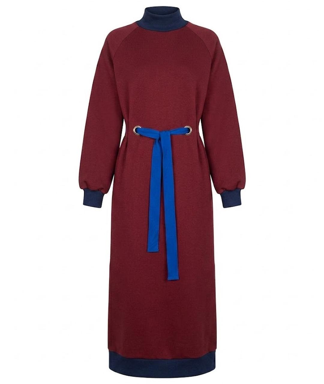 ROKSANDA Бордовое полиэстеровое повседневное платье, фото 1