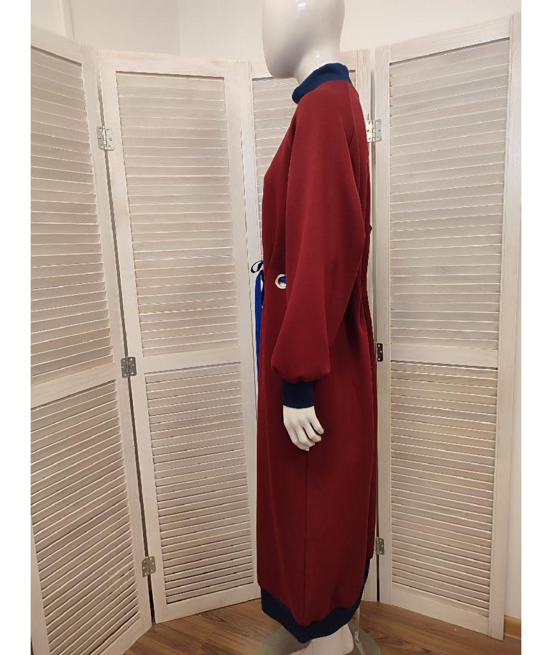 ROKSANDA Бордовое полиэстеровое повседневное платье, фото 5