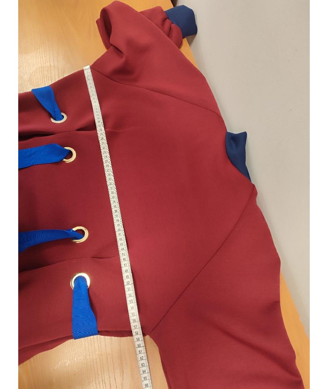 ROKSANDA Бордовое полиэстеровое повседневное платье, фото 7