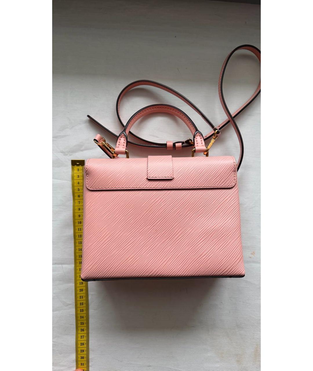 LOUIS VUITTON Коралловая кожаная сумка с короткими ручками, фото 2