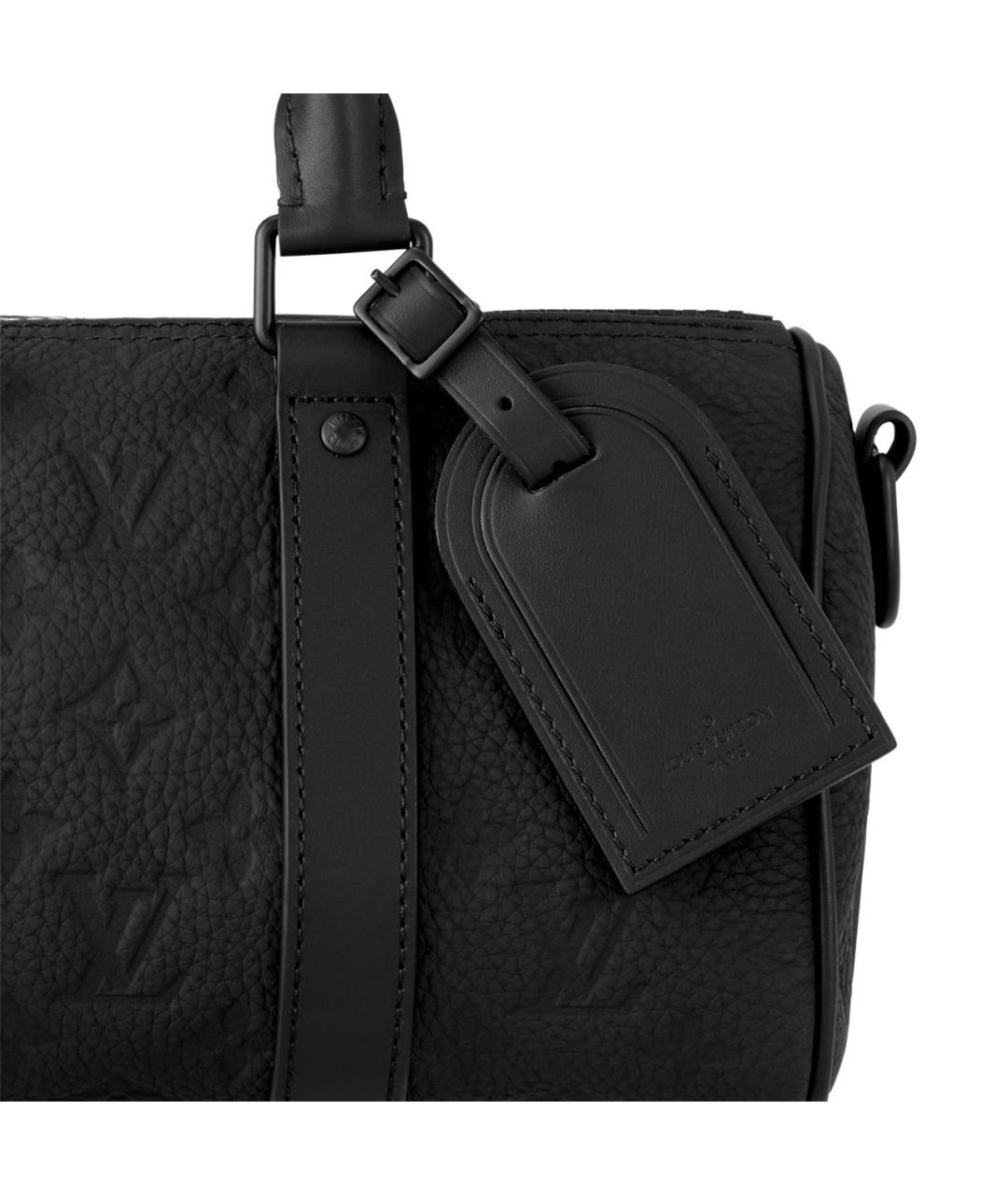 LOUIS VUITTON Черная кожаная сумка на плечо, фото 5