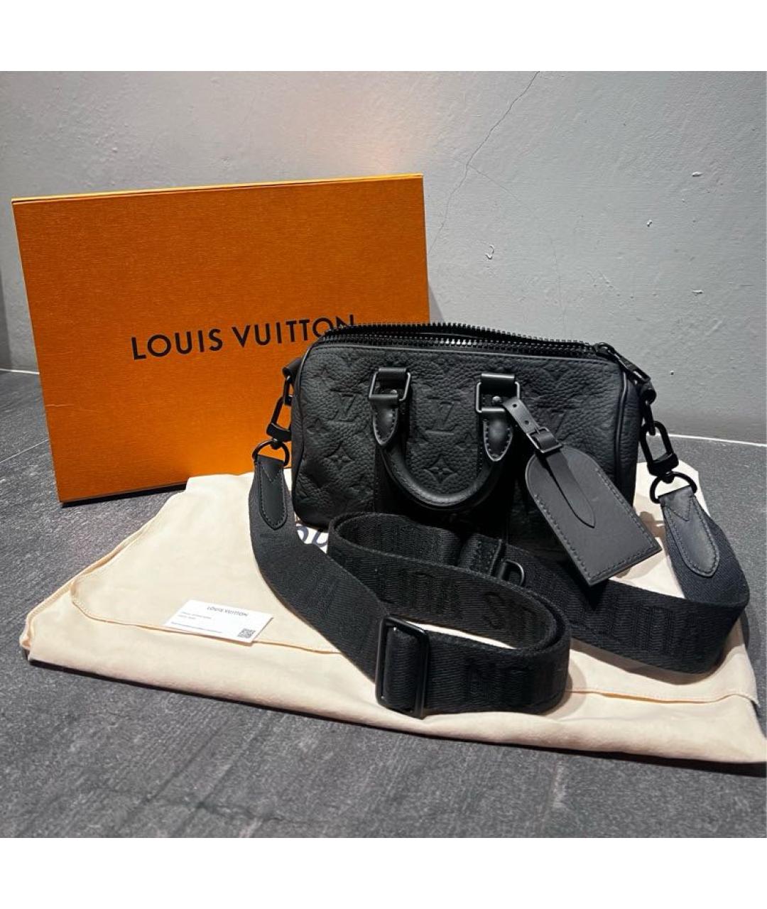 LOUIS VUITTON Черная кожаная сумка на плечо, фото 2