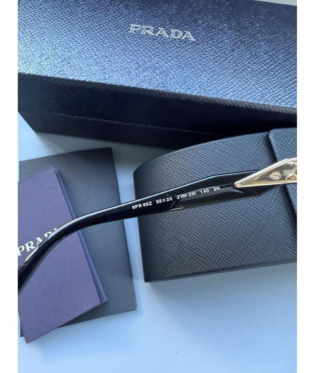 PRADA Коричневые металлические солнцезащитные очки, фото 7