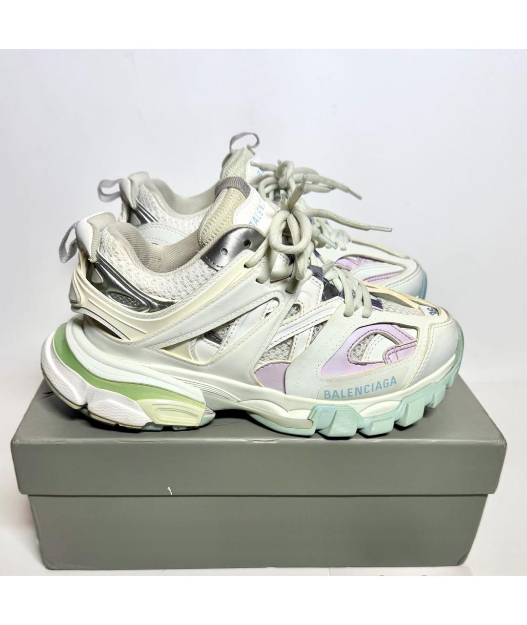 BALENCIAGA Белые текстильные кроссовки, фото 6