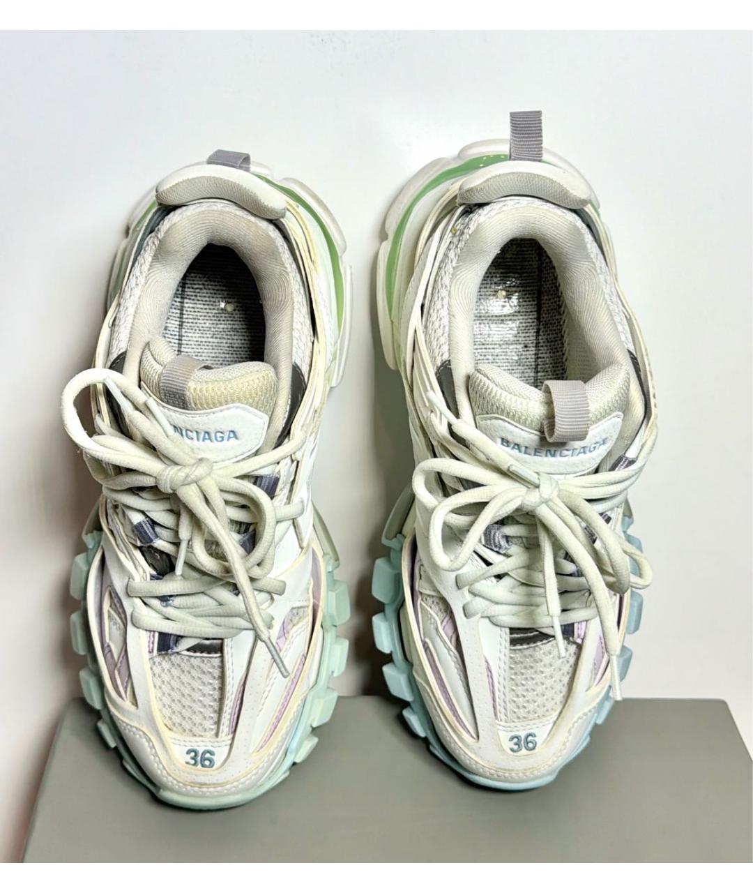 BALENCIAGA Белые текстильные кроссовки, фото 3