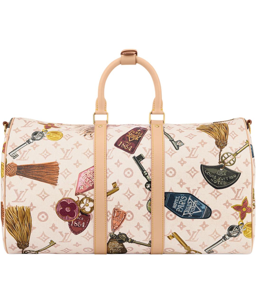 LOUIS VUITTON Бежевая дорожная/спортивная сумка, фото 3