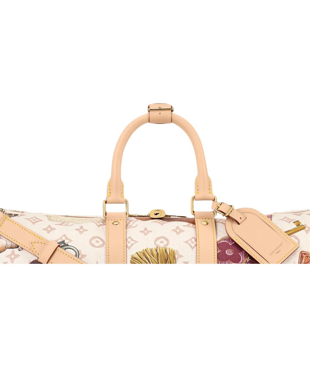 LOUIS VUITTON Бежевая дорожная/спортивная сумка, фото 5