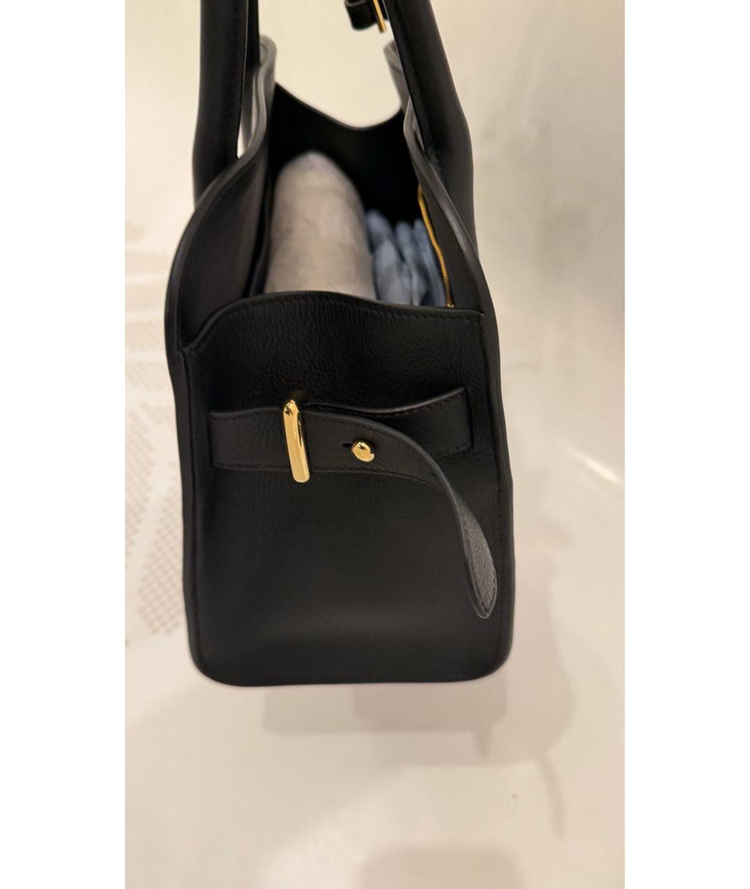 PRADA Черная кожаная сумка тоут, фото 4