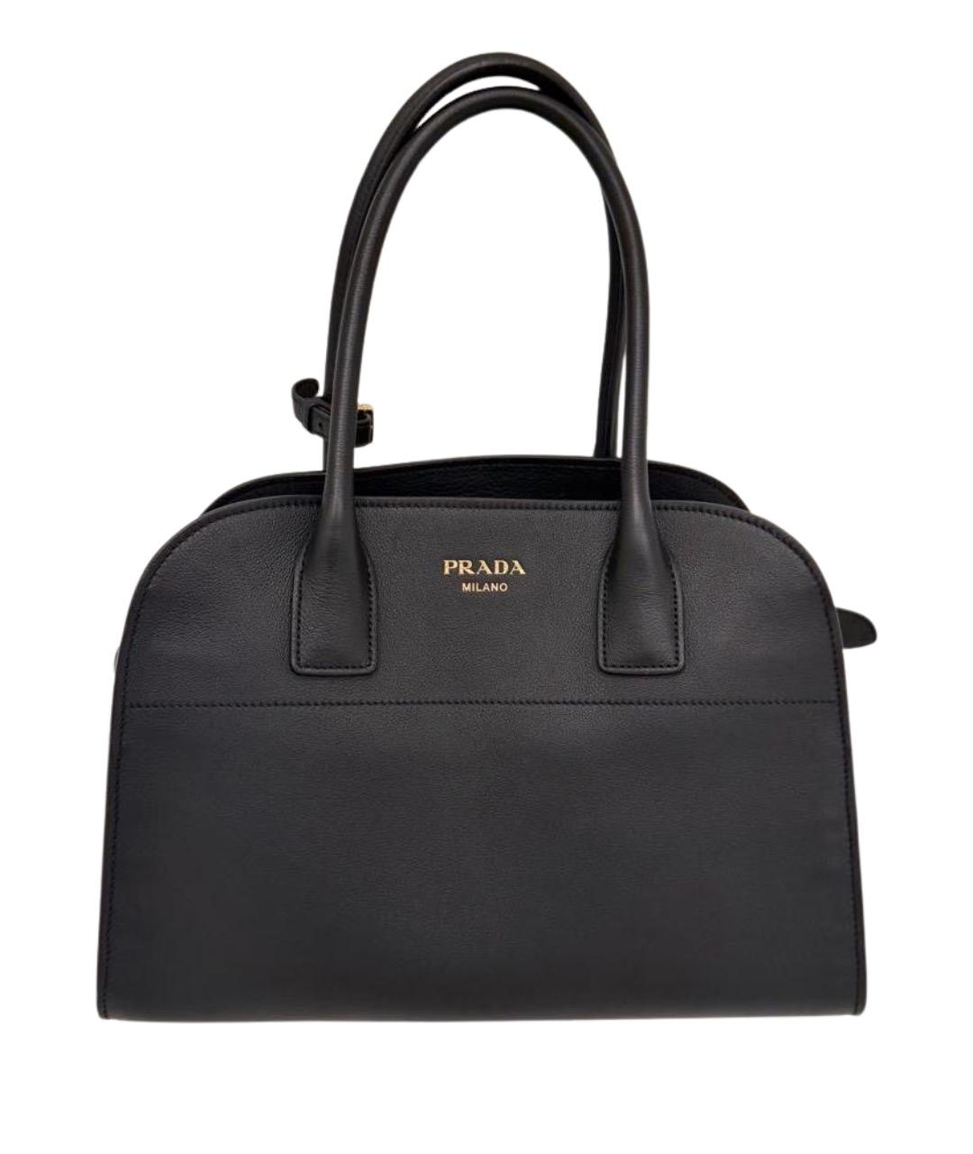 PRADA Черная кожаная сумка тоут, фото 1