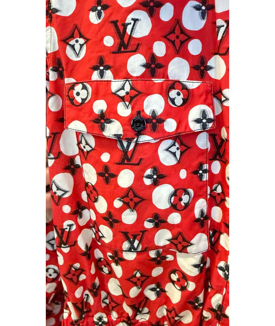 LOUIS VUITTON Красное хлопковое повседневное платье, фото 5