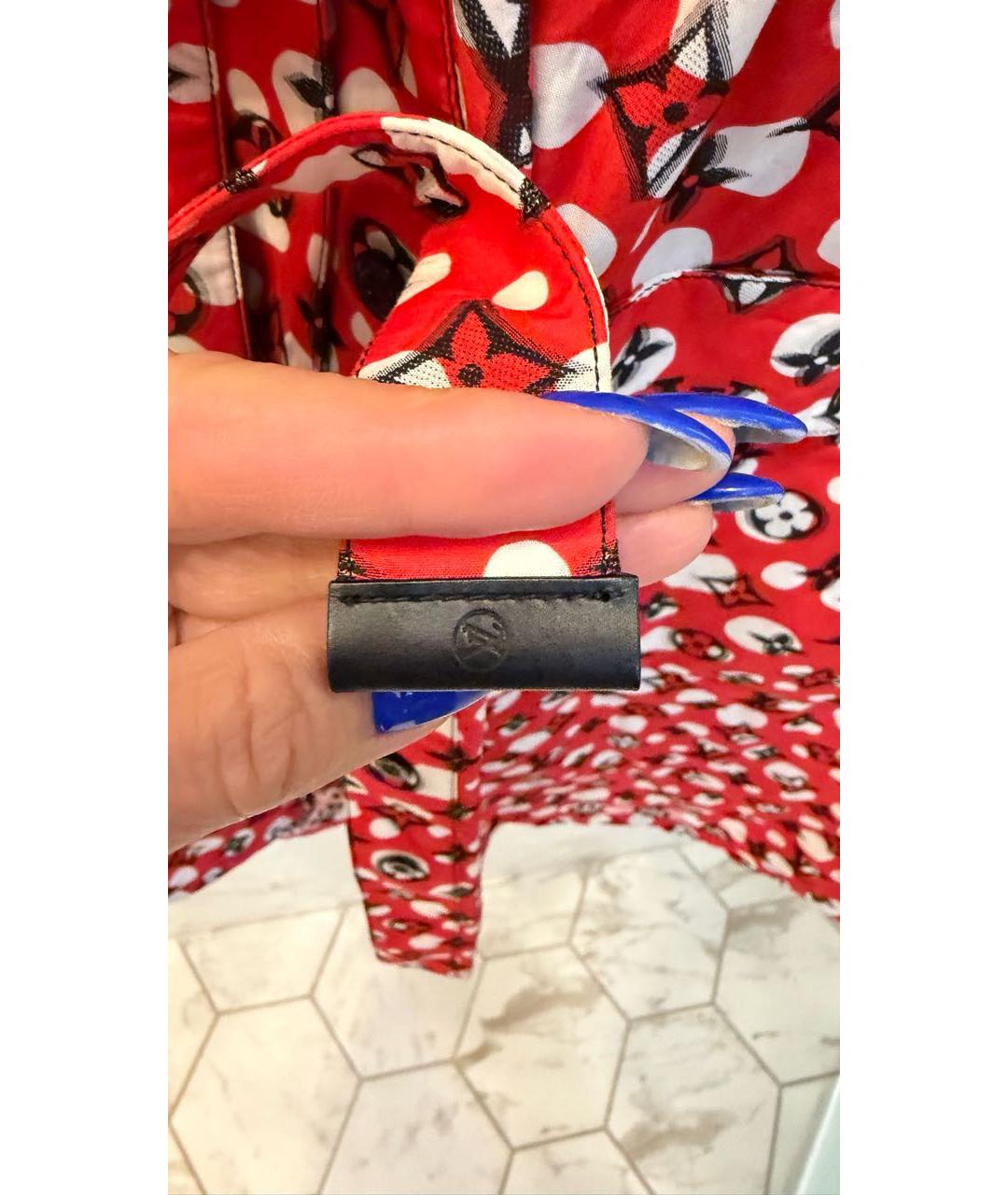 LOUIS VUITTON Красное хлопковое повседневное платье, фото 4