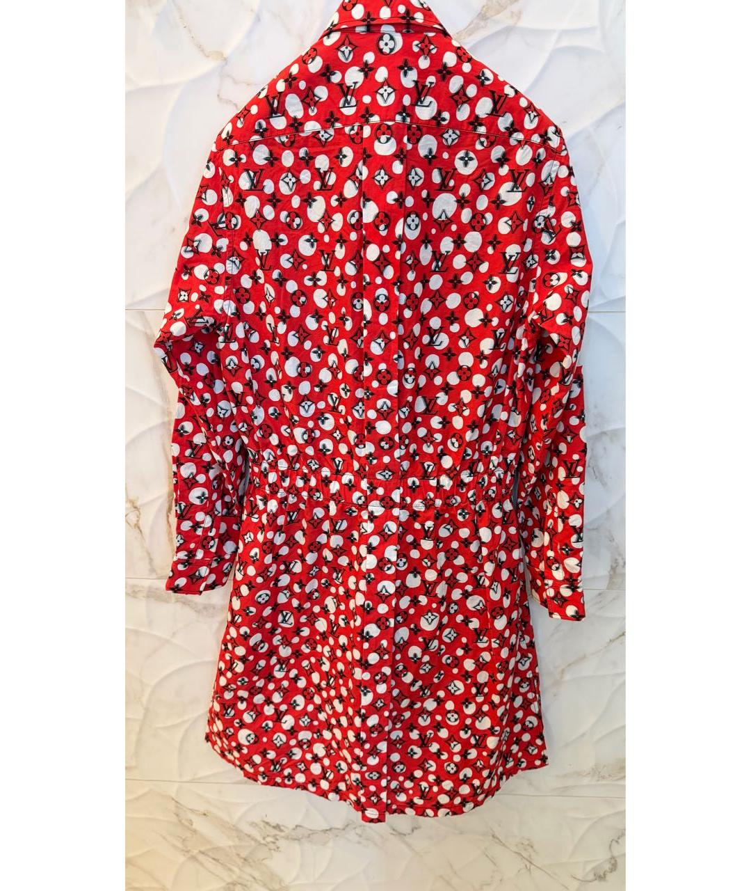 LOUIS VUITTON Красное хлопковое повседневное платье, фото 2