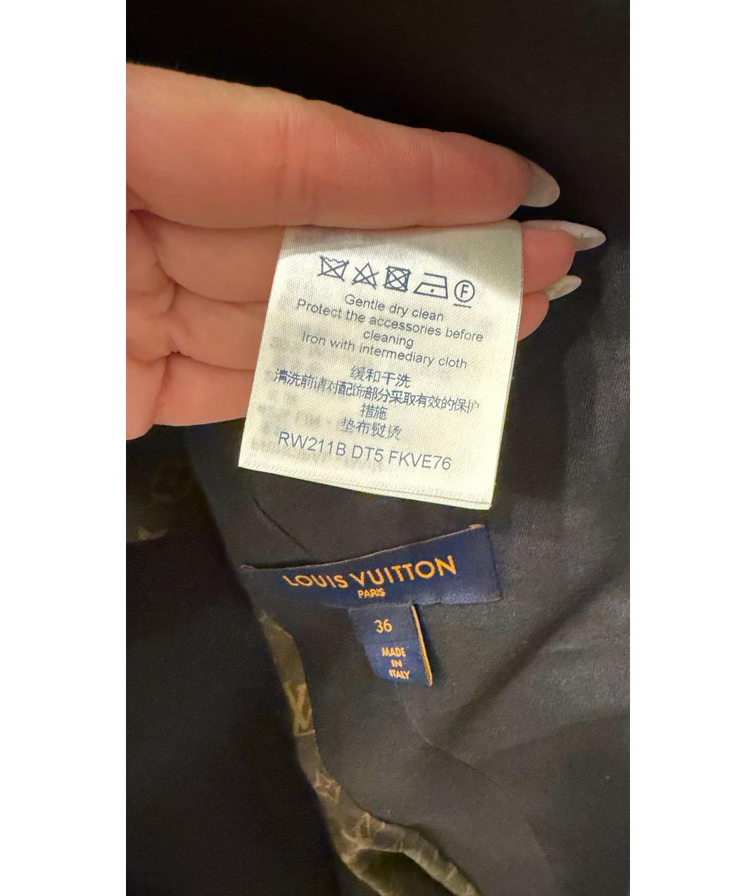 LOUIS VUITTON Черный льняной жакет/пиджак, фото 6