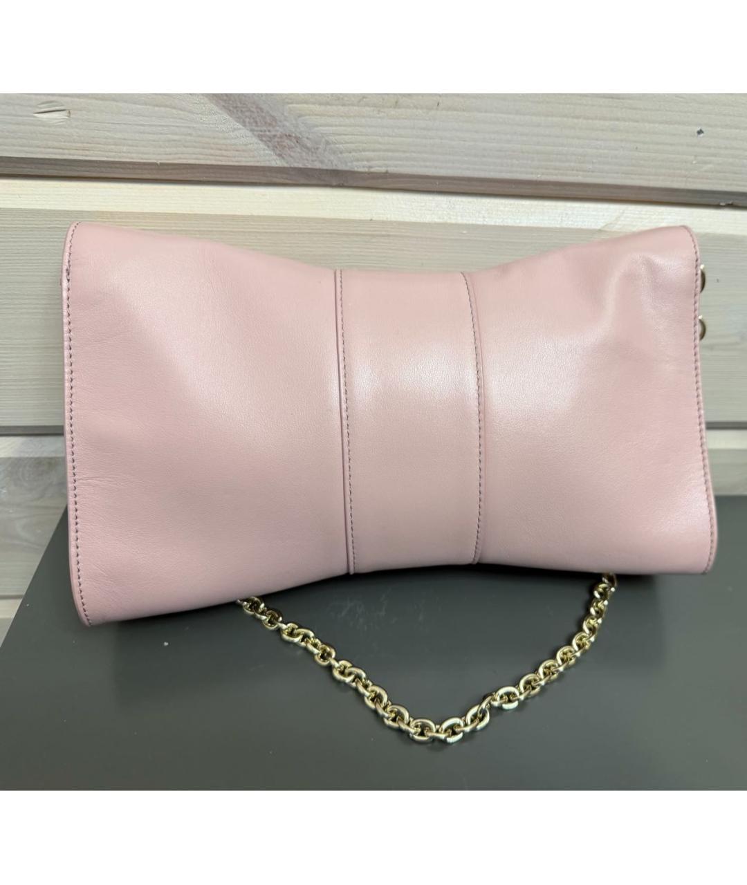 FURLA Розовая кожаная сумка с короткими ручками, фото 2