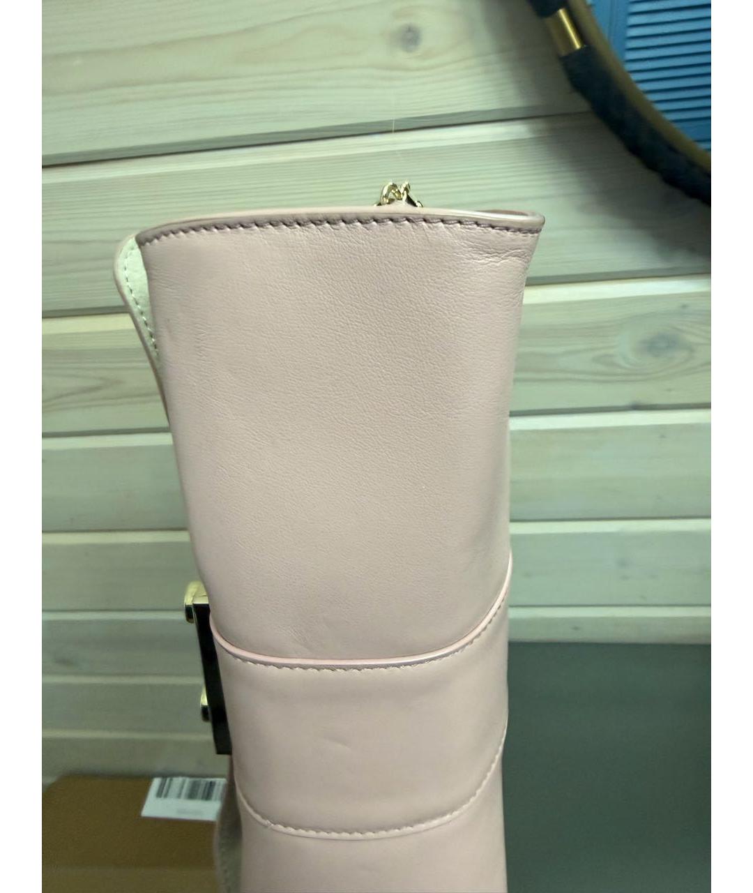 FURLA Розовая кожаная сумка с короткими ручками, фото 6