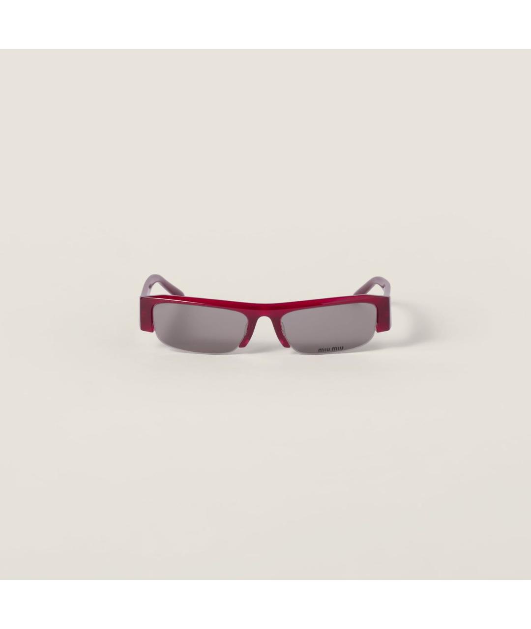 MIU MIU Бордовые пластиковые солнцезащитные очки, фото 7