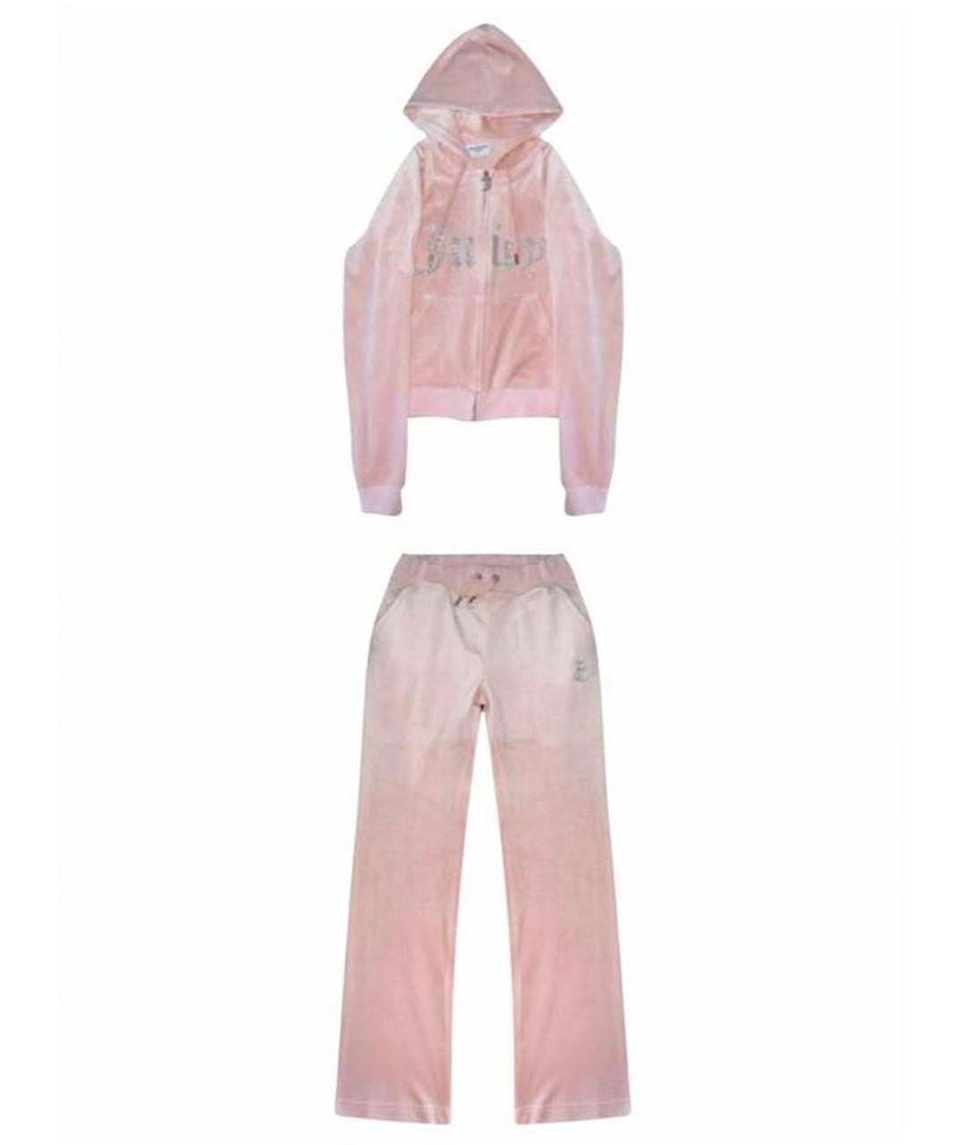 JUICY COUTURE Коралловый велюровый спортивные костюмы, фото 1