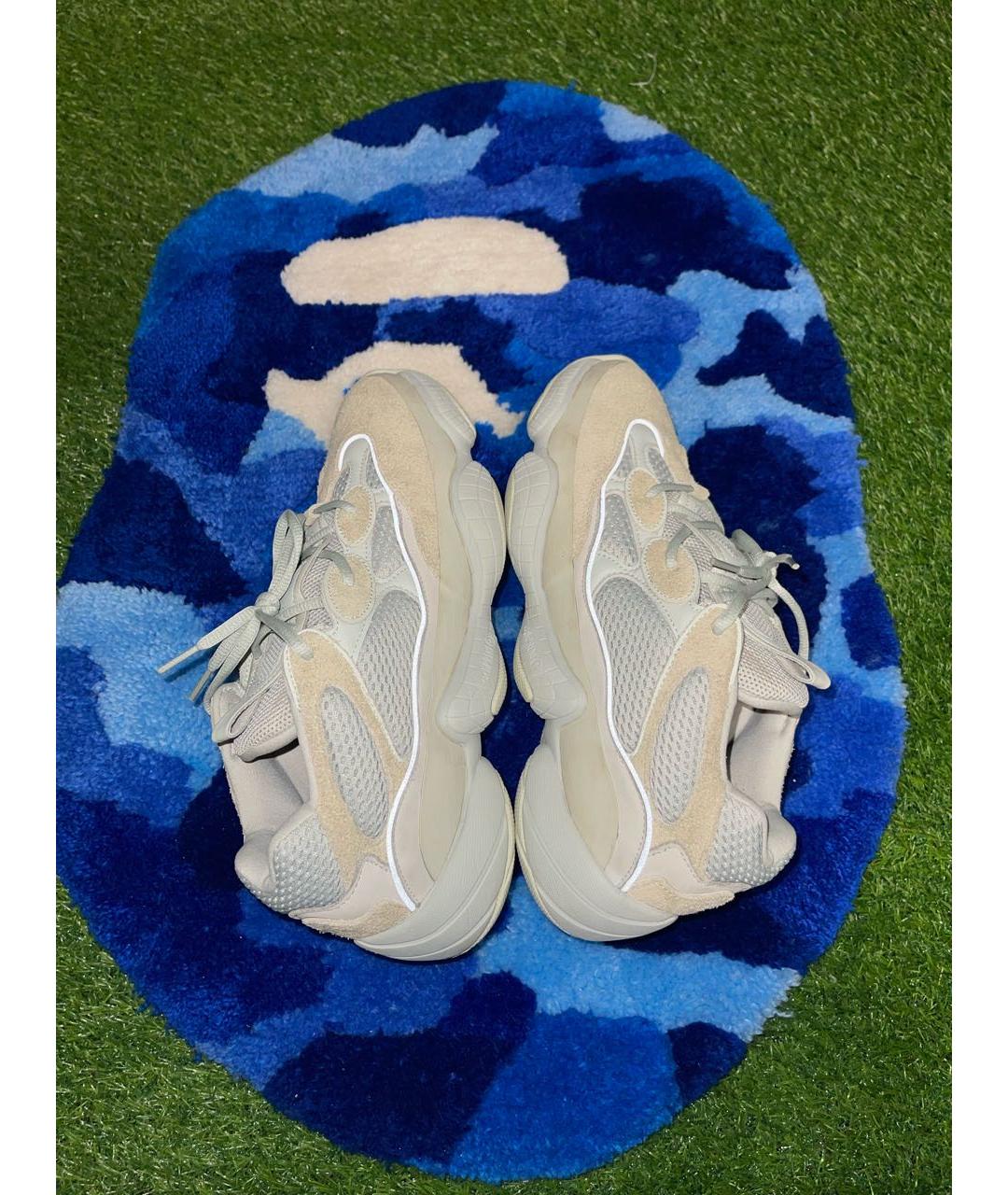 ADIDAS YEEZY Серые текстильные низкие кроссовки / кеды, фото 5