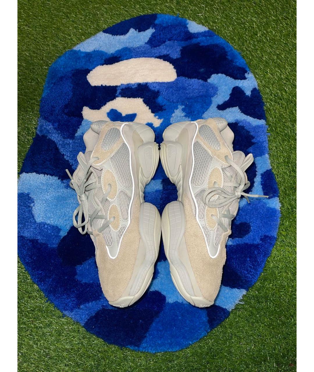 ADIDAS YEEZY Серые текстильные низкие кроссовки / кеды, фото 4