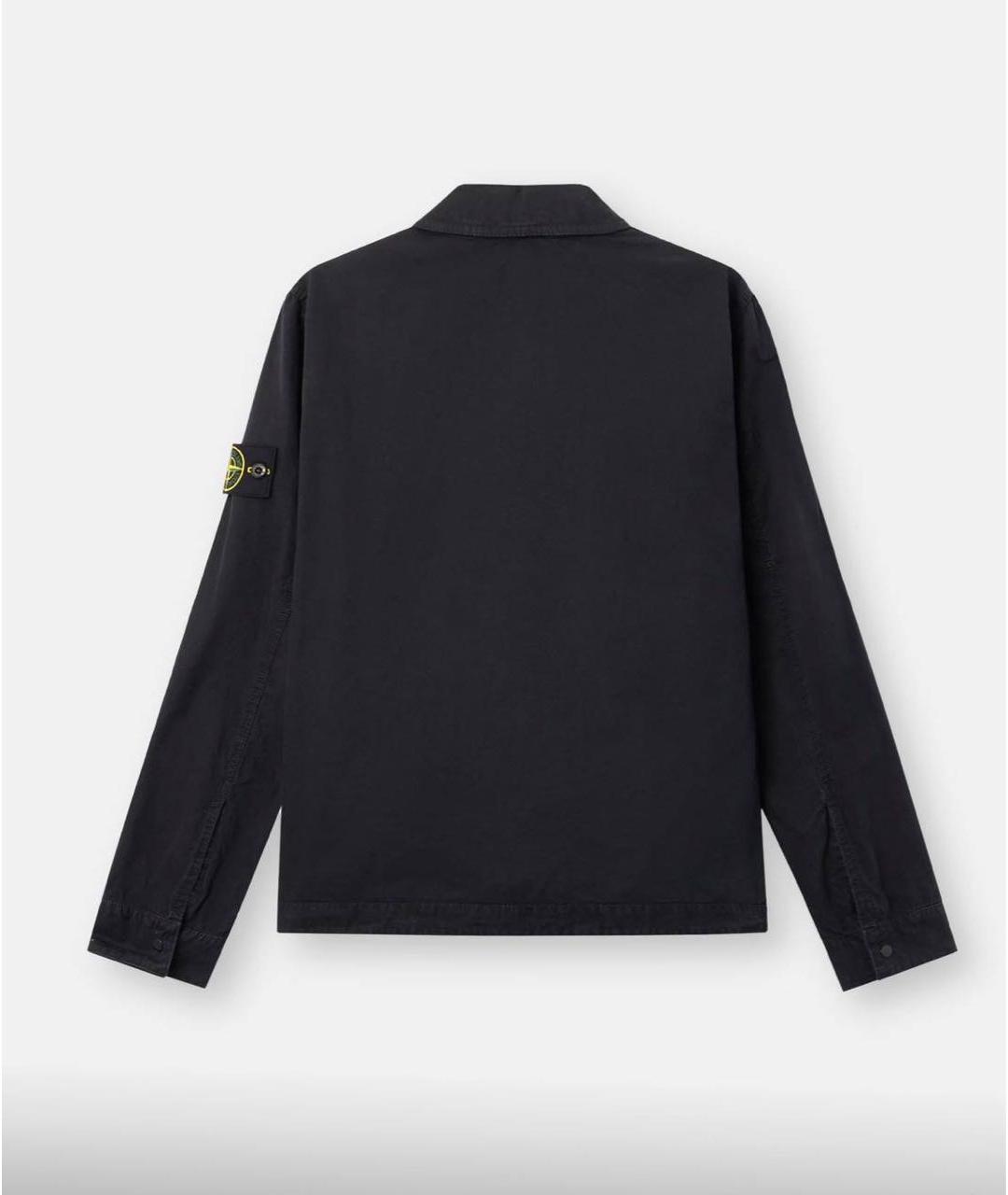 STONE ISLAND Черная хлопковая куртка, фото 2