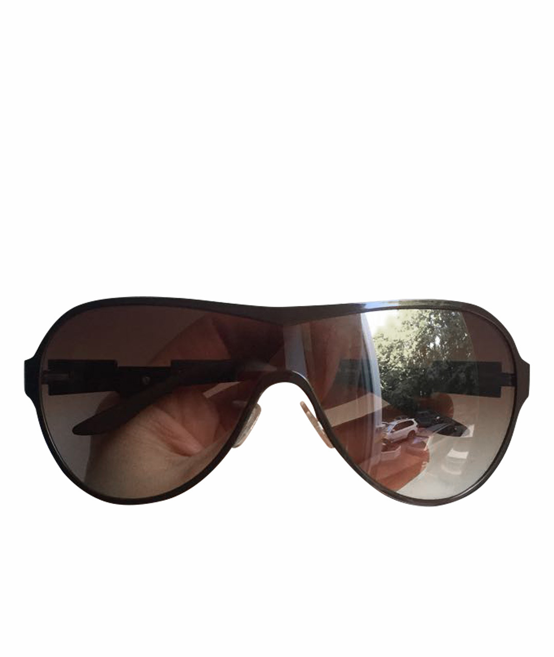 MAX&CO Коричневые пластиковые солнцезащитные очки, фото 6