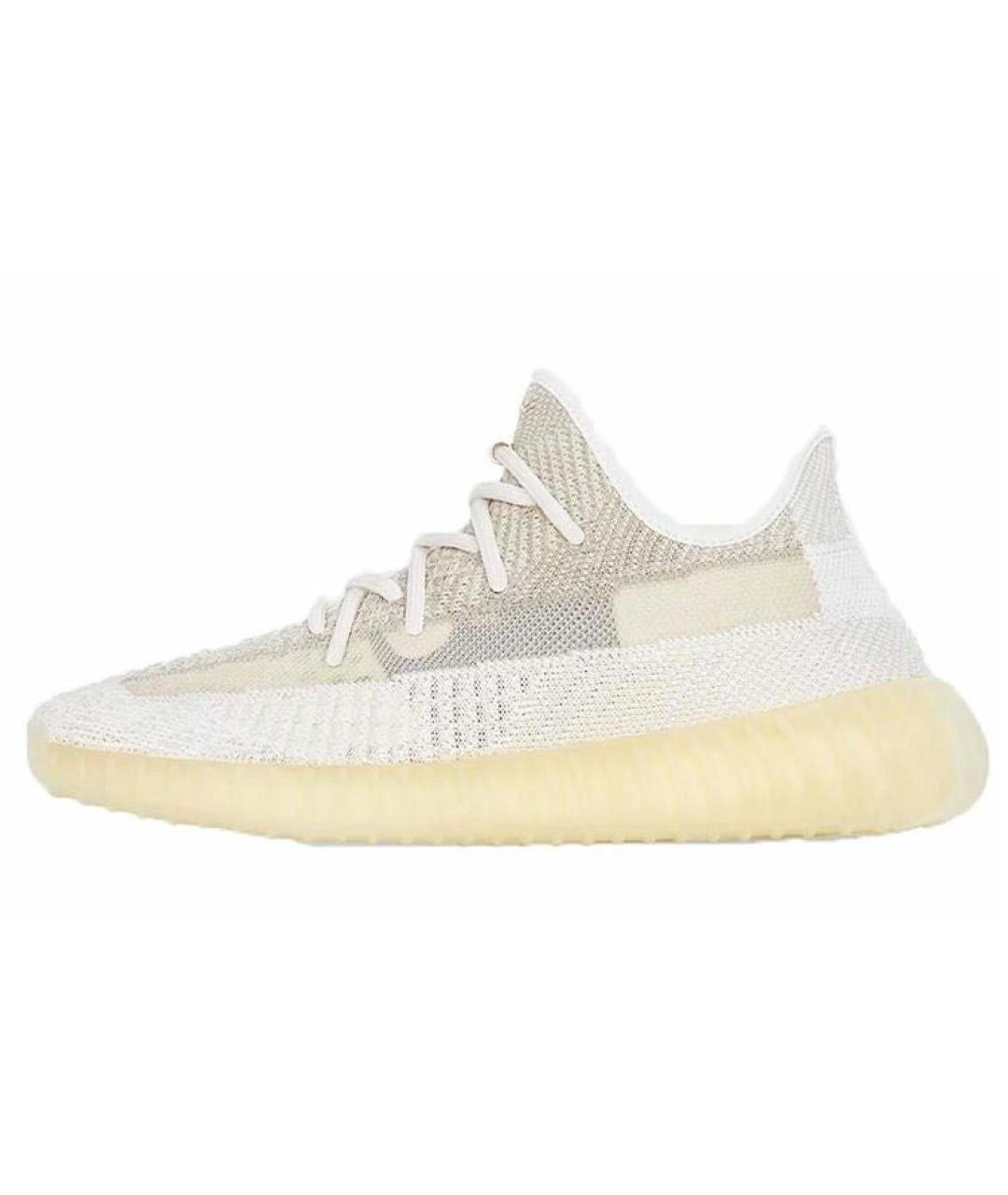 ADIDAS YEEZY Бежевые текстильные низкие кроссовки / кеды, фото 7